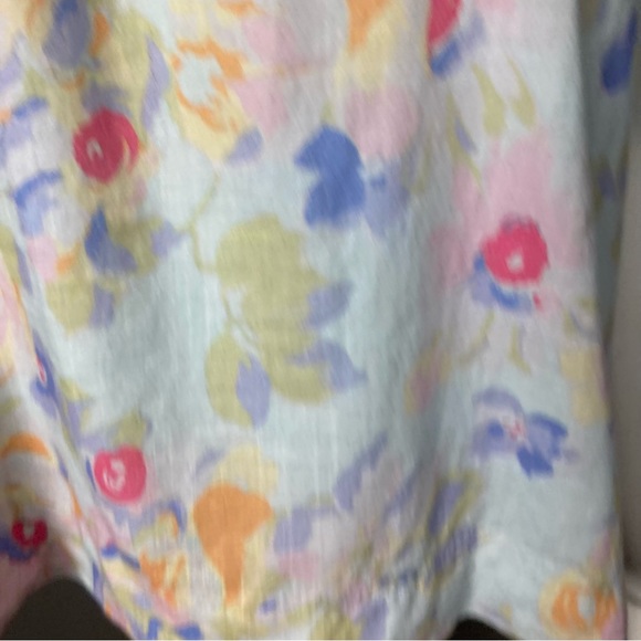 Revolve Something Navy one shoulder top pastel ruffle floral print size medium - Picture 8 of 10